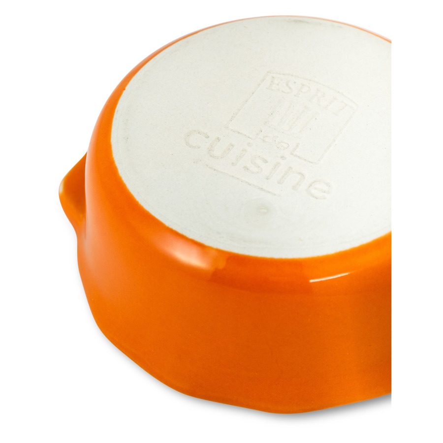 Рамекин с ручками Esprit de cuisine Festonne d12,5 см, 250 мл, оранжевый