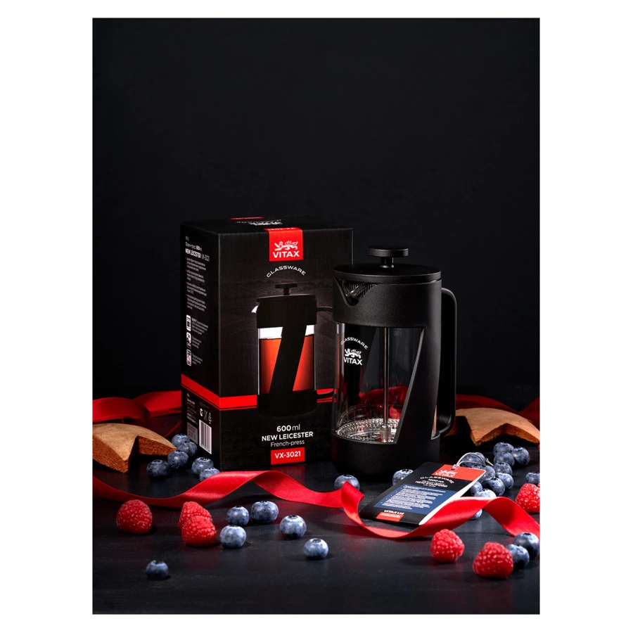 Френч-пресс Vitax New Leicester 600 мл, стекло