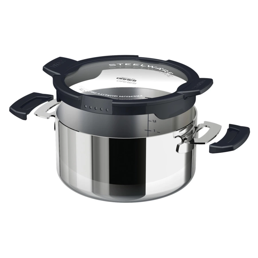 Кастрюля с крышкой Vitax 2,9 л, сталь нержавеющая