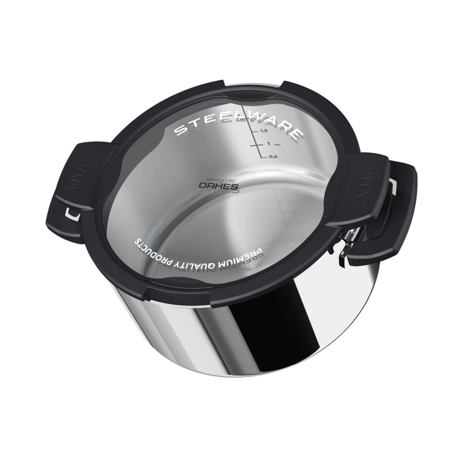 Кастрюля с крышкой Vitax 2,9 л, сталь нержавеющая