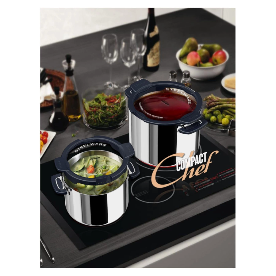 Кастрюля с крышкой Vitax 4 л, сталь нержавеющая