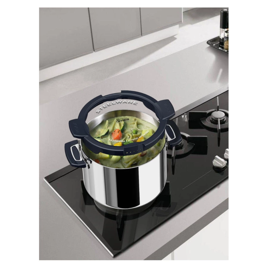 Кастрюля с крышкой Vitax 5 л, сталь нержавеющая