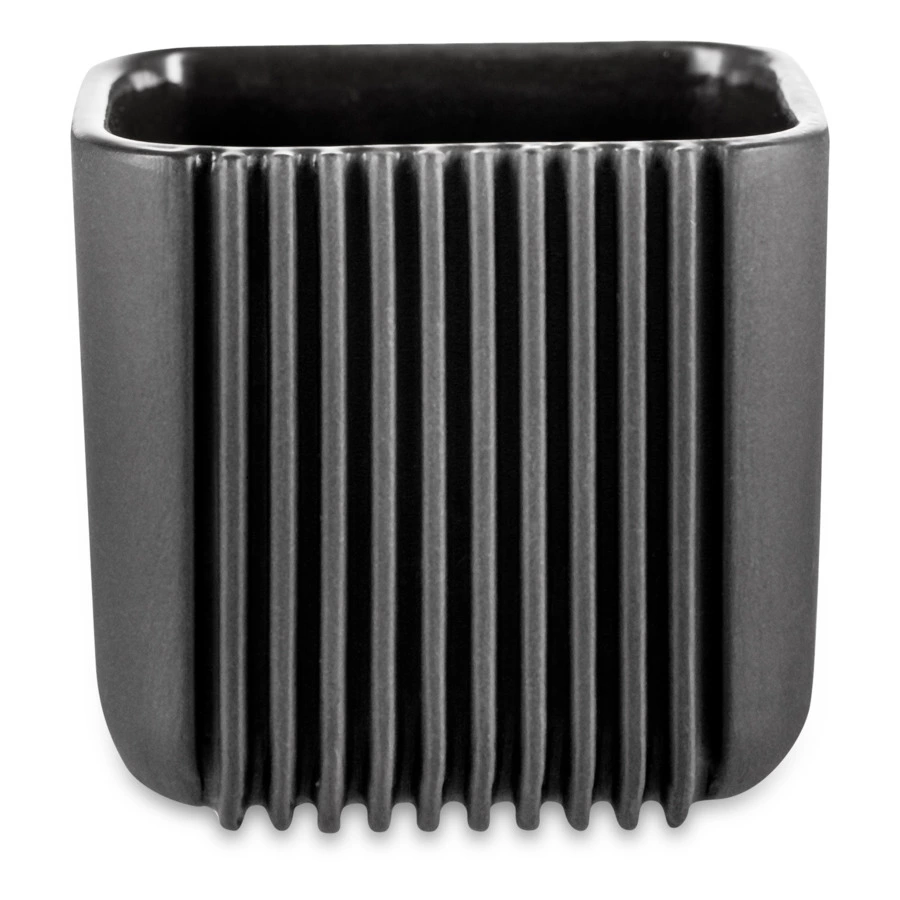 Чашка кофейная с блюдцем Cmielow System 100 мл, фарфор твердый, черный матовый