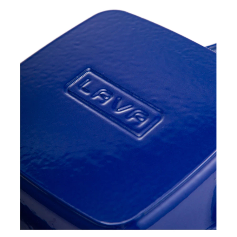 Сковорода-гриль квадратная LAVA 20 см, 1 л, чугун, синяя