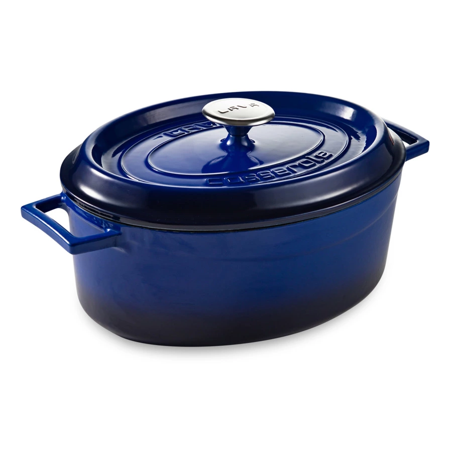 Утятница LAVA Edition 23х29 см, 4,7 л, чугун, синяя