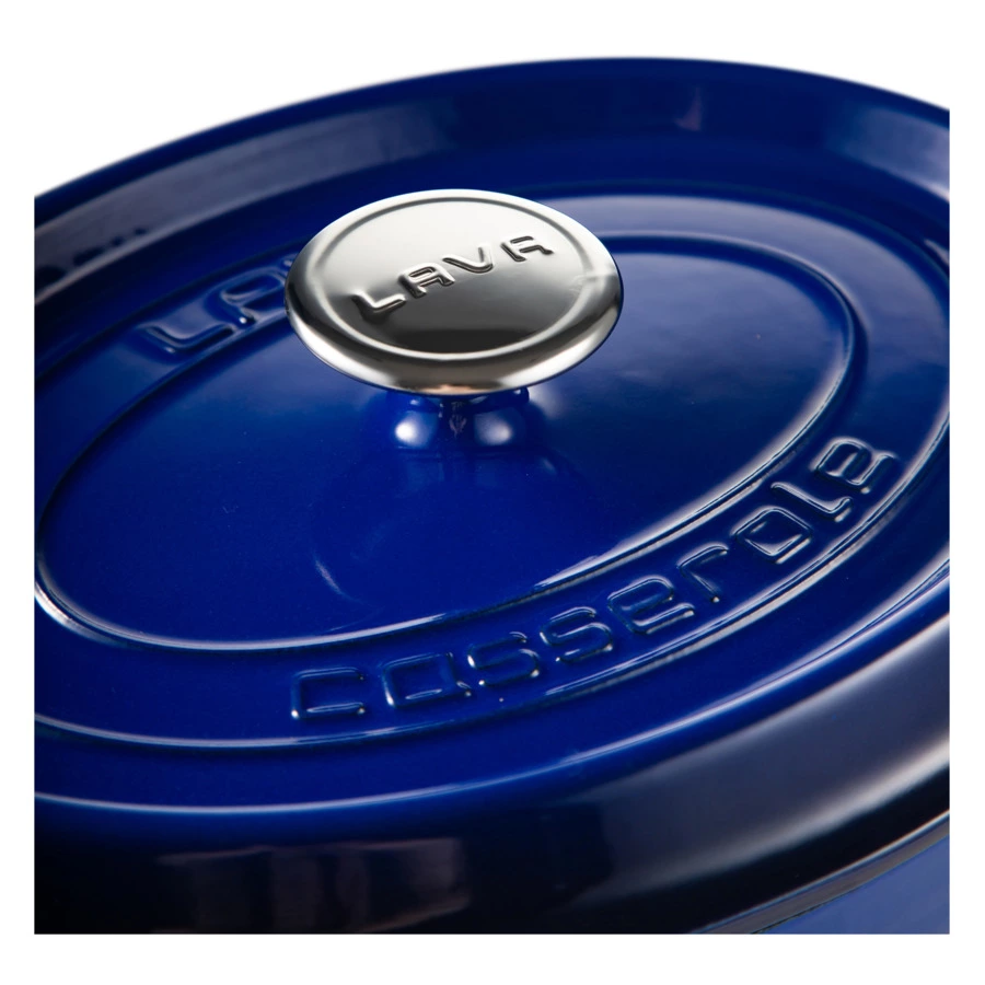 Утятница LAVA Edition 23х29 см, 4,7 л, чугун, синяя