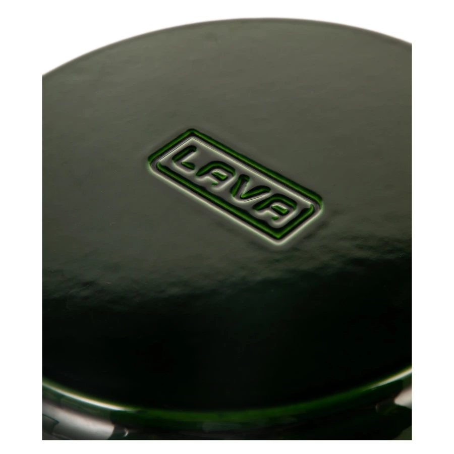 Сковорода LAVA Premium d28 см, 2,3 л, чугун, зеленая