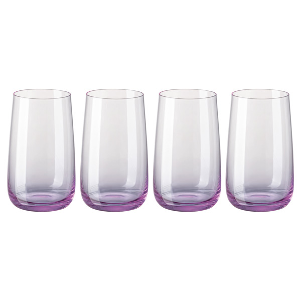 Набор бокалов для воды Rosenthal Турандот 400 мл, стекло, розовый, 4 шт