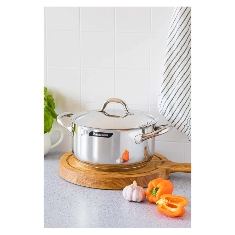 Кастрюля Barazzoni Chef line 3,8 л 22 см, сталь нержавеющая