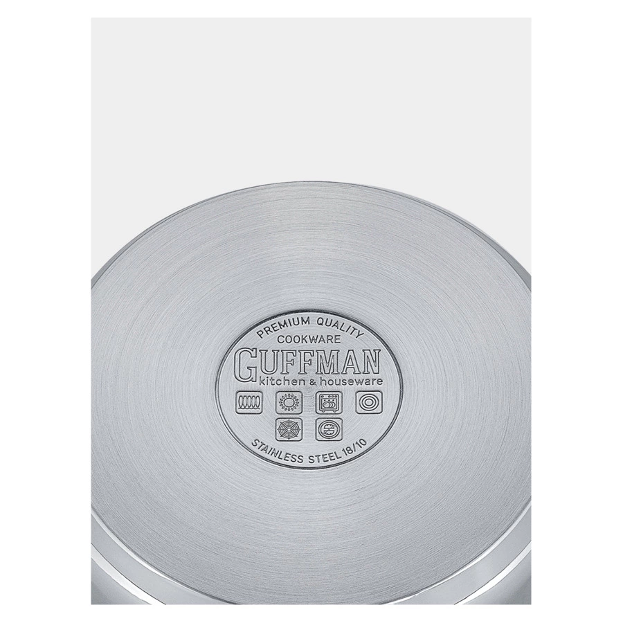 Кастрюля Guffman Viva с крышкой и металлическими ручками d20 см, 2,8 л, сталь нержавеющая