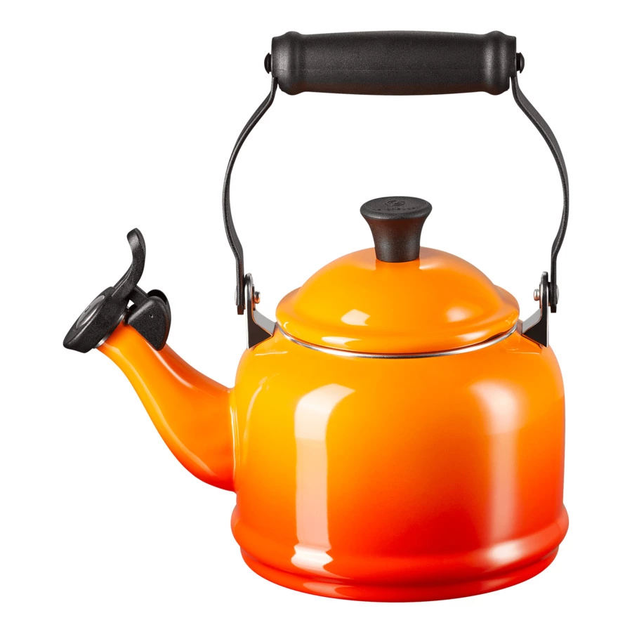 Чайник наплитный со свистком Le Creuset Demi 1,1 л, сталь нержавеющая, огненная лава