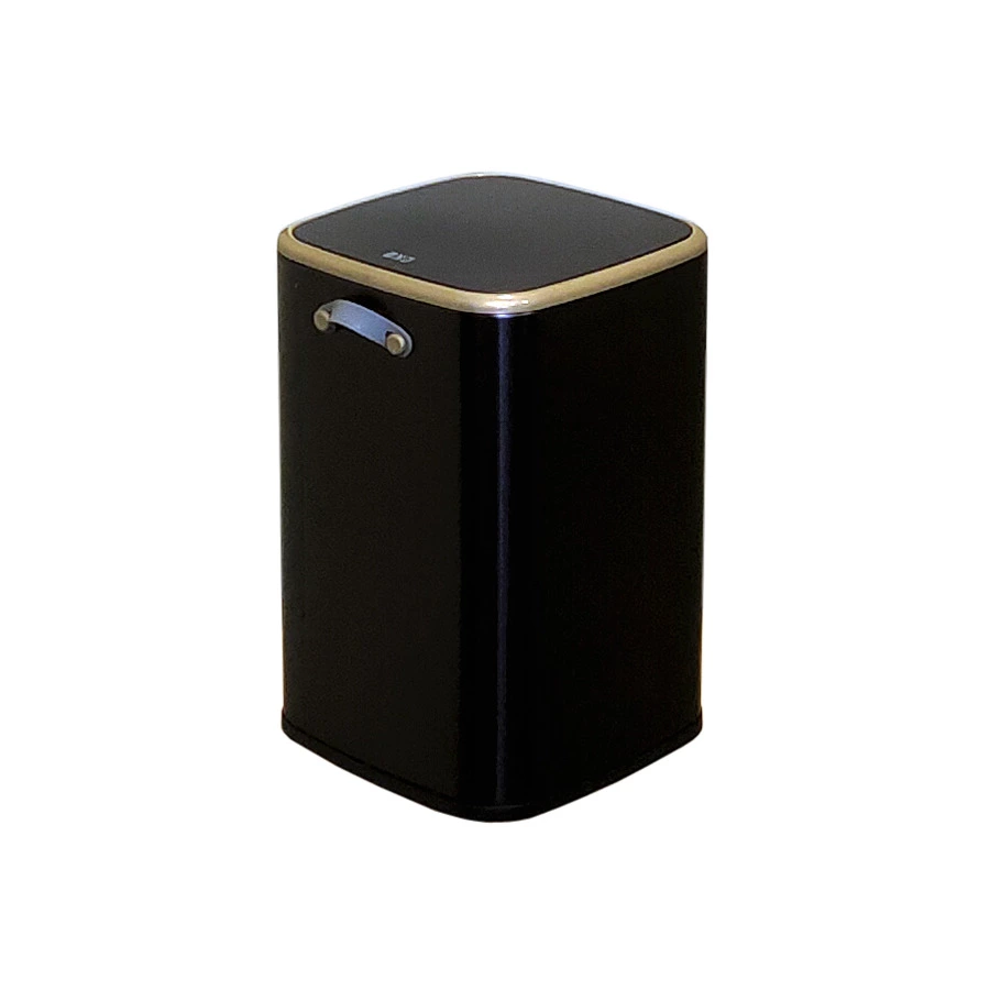 Ведро для мусора сенсорное EKO Cubo 9 л, сталь нержавеющая, матовый черный