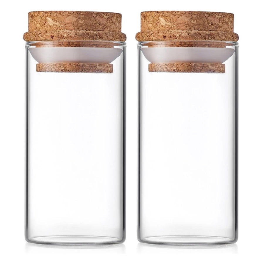 Набор банок для специй Walmer Corky 140 мл, 2 шт, стекло термостойкое, п/к