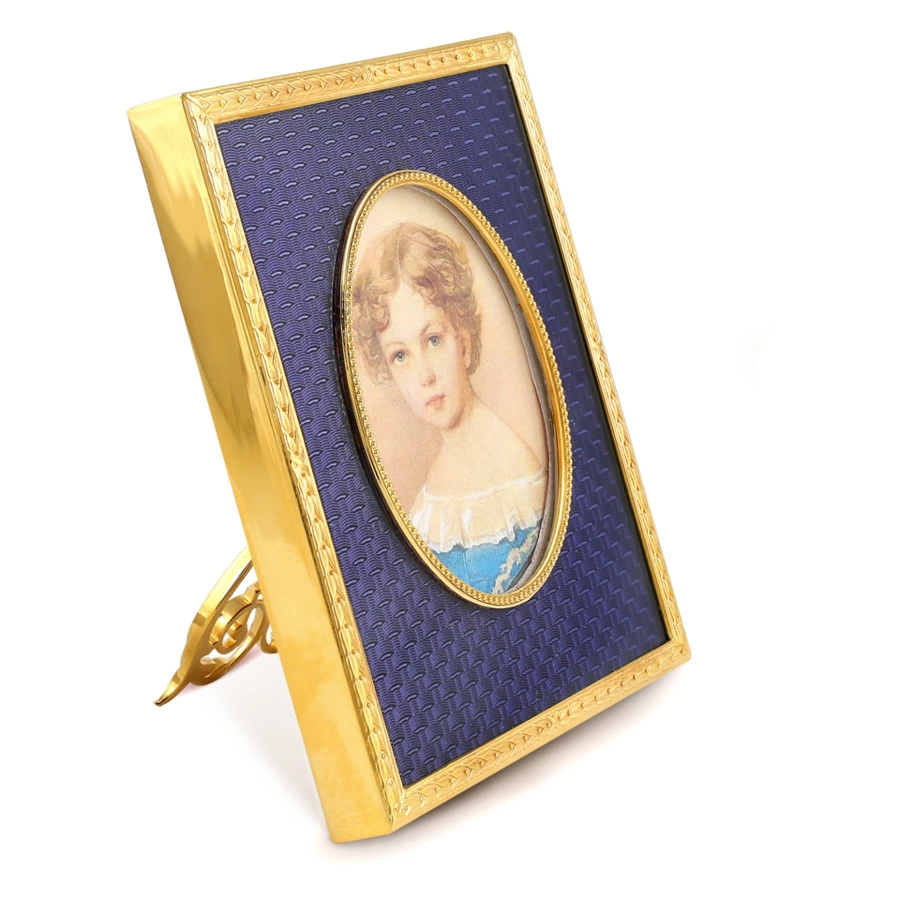 Рамка для фото Русские самоцветы, латунь, огранка Овал