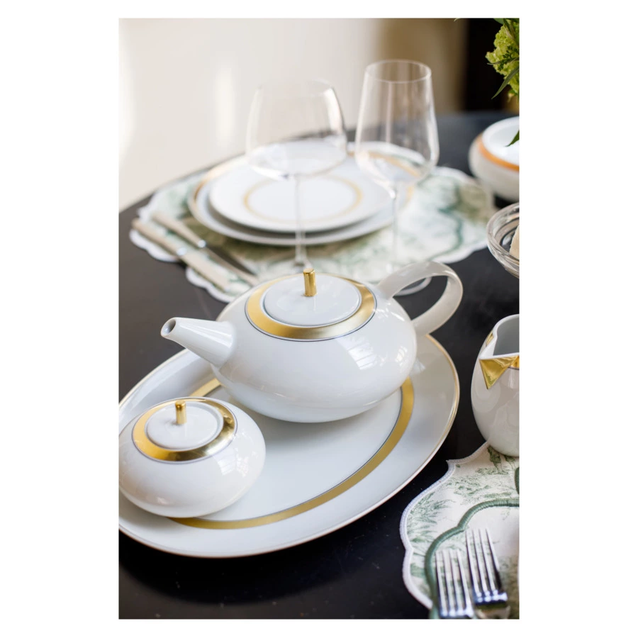 Сахарница Vista Alegre Домо Золотой 350 мл, фарфор