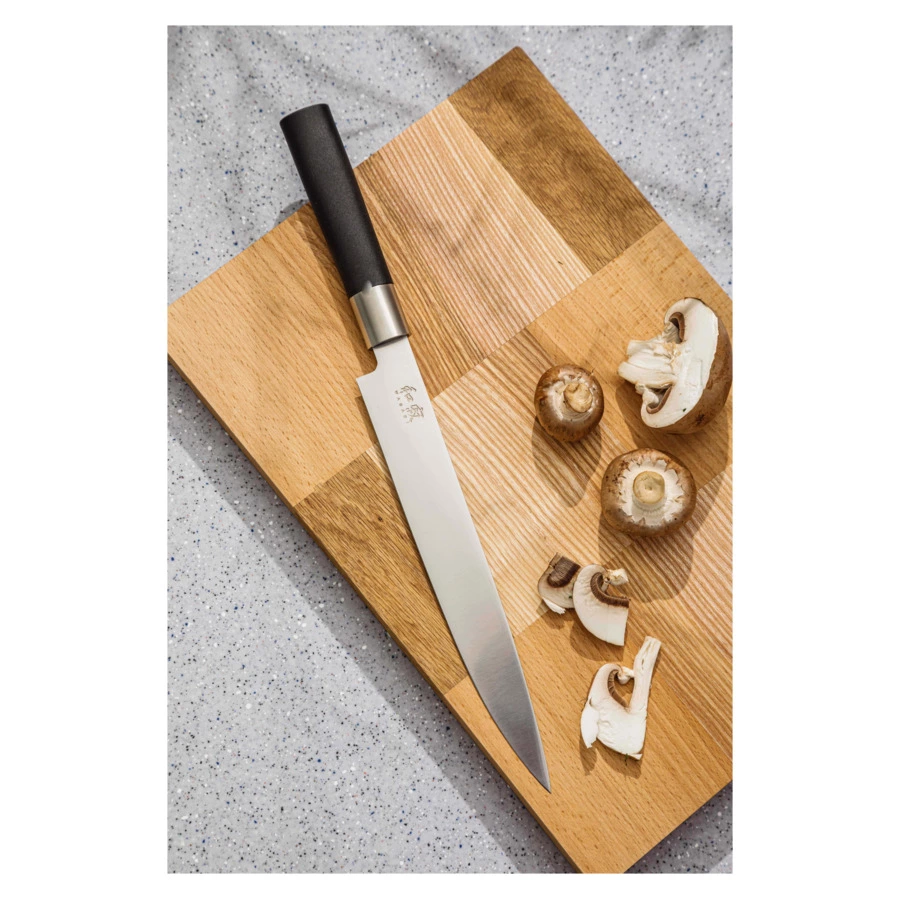 Нож для нарезки KAI Васаби 23 см, сталь, ручка пластик