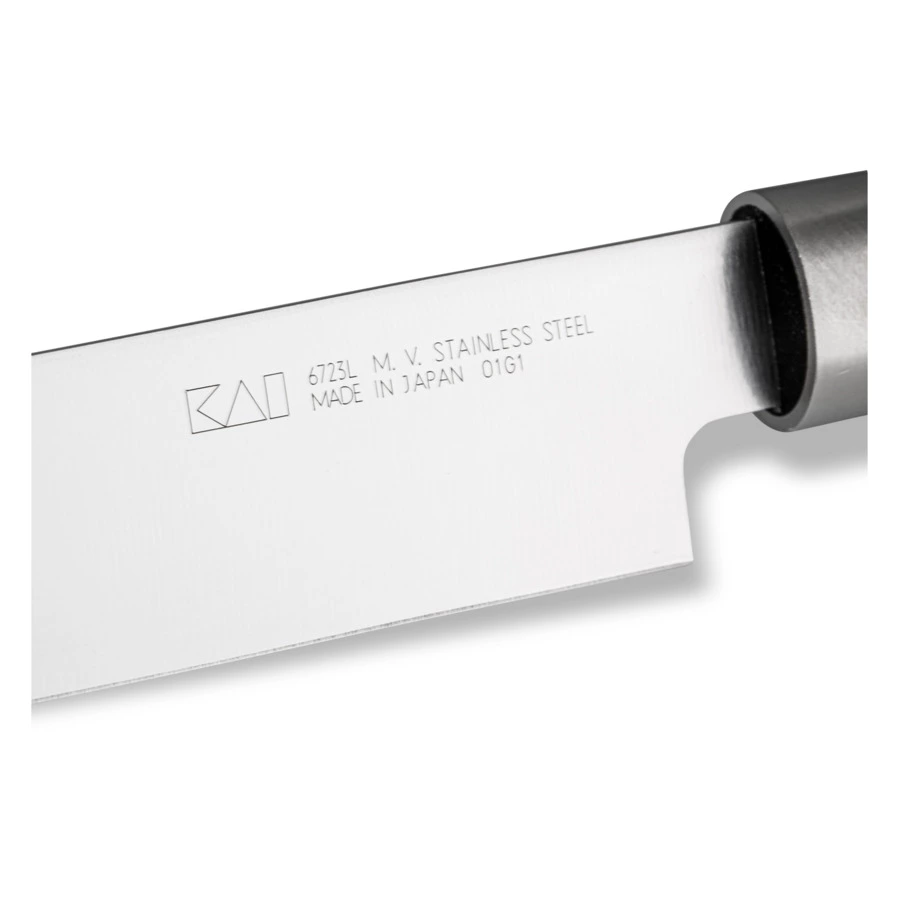 Нож для нарезки KAI Васаби 23 см, сталь, ручка пластик