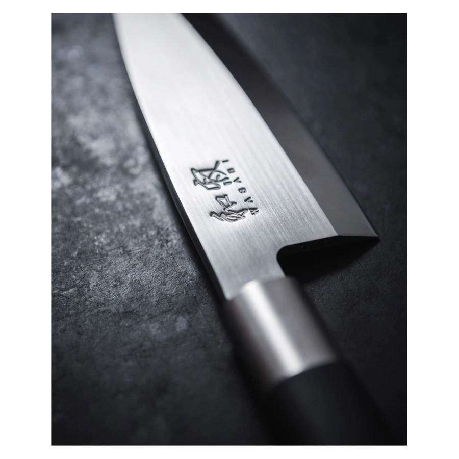 Нож для нарезки KAI Васаби 23 см, сталь, ручка пластик