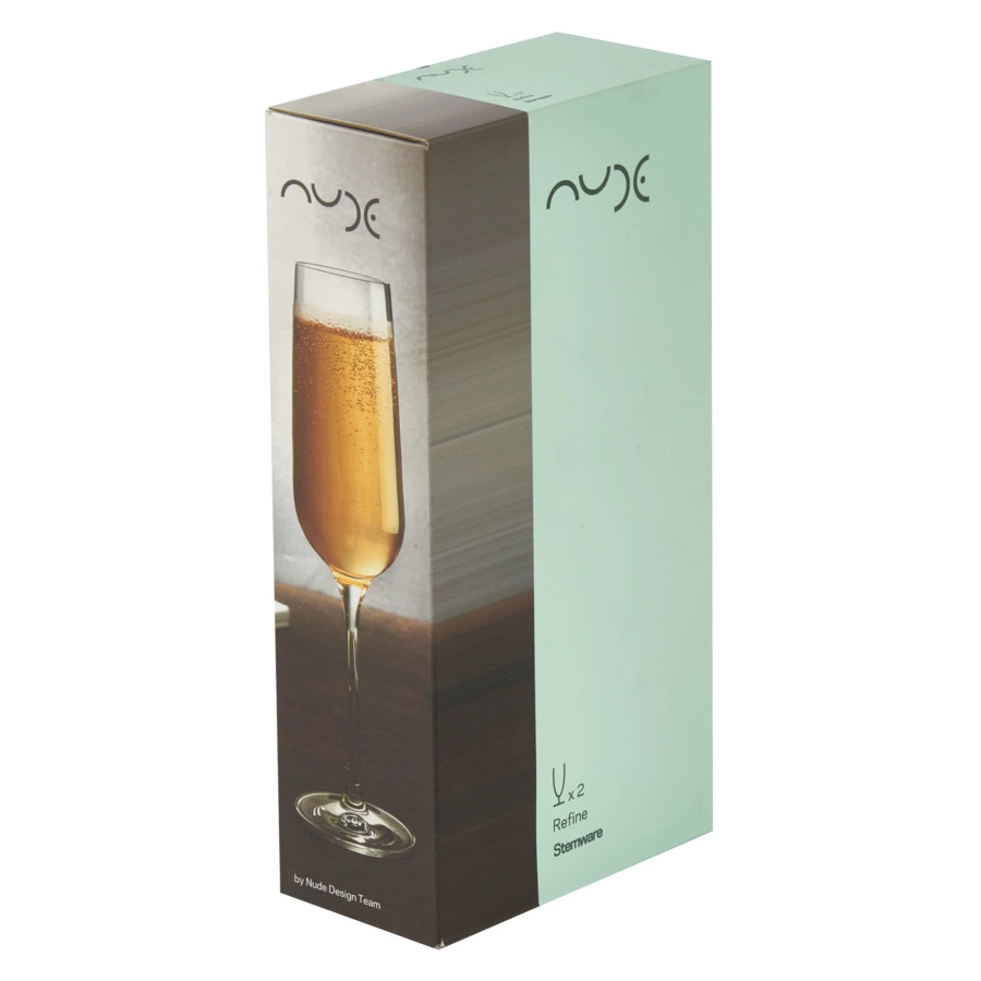Набор бокалов для шампанского Nude Glass Совершенство 200 мл, 2 шт, хрусталь бессвинцовый