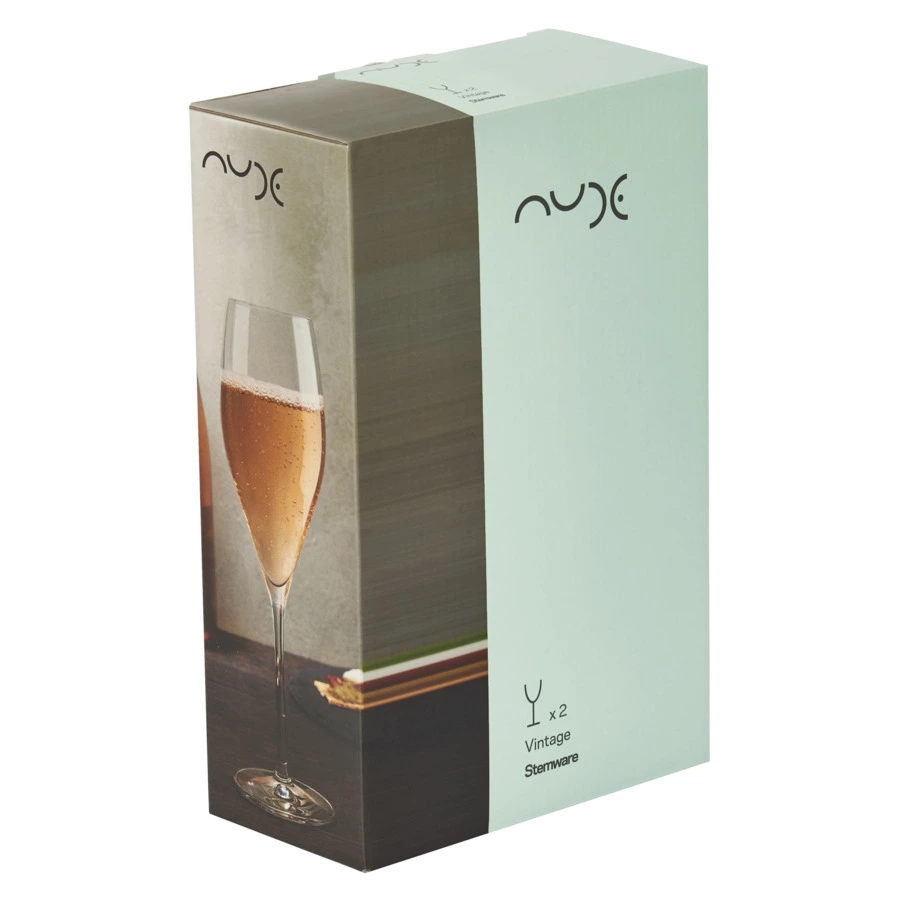 Набор бокалов для шампанского Nude Glass Винтаж 355 мл, 2 шт, хрусталь бессвинцовый