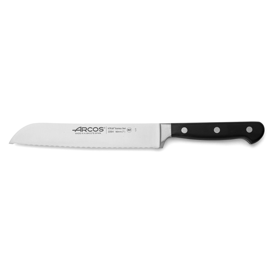 Нож кухонный для хлеба Arcos Opera 18 см, сталь нержавеющая нож кухонный arcos для овощей 10 см opera