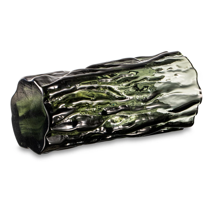 Ваза для цветов ГХЗ Кора 20 см, хрусталь, графитовая