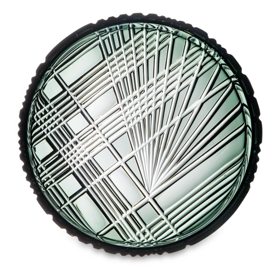 Поднос ГХЗ Царский 30 см, хрусталь, графитовый