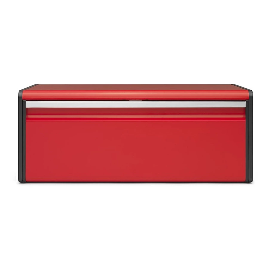 Хлебница с откидной крышкой Brabantia 18х46,5х25см, сталь нержавеющая, красный-Sale