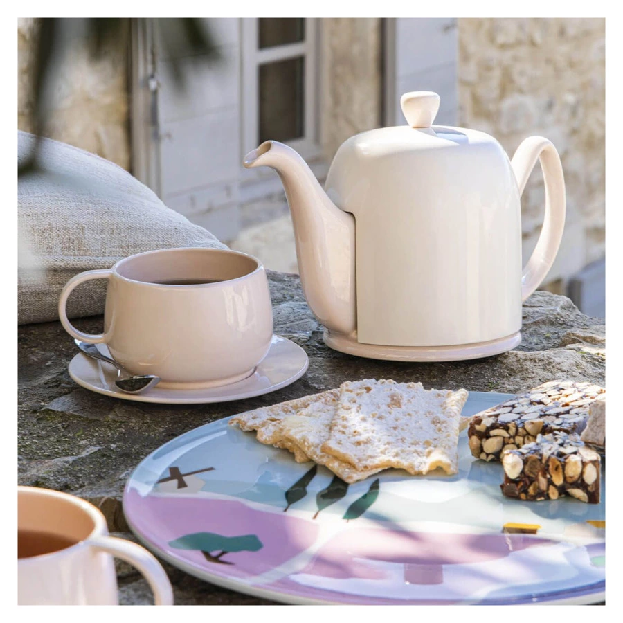 Чайник заварочный Degrenne Salam 1 л, керамика, сталь нержавеющая, розовый