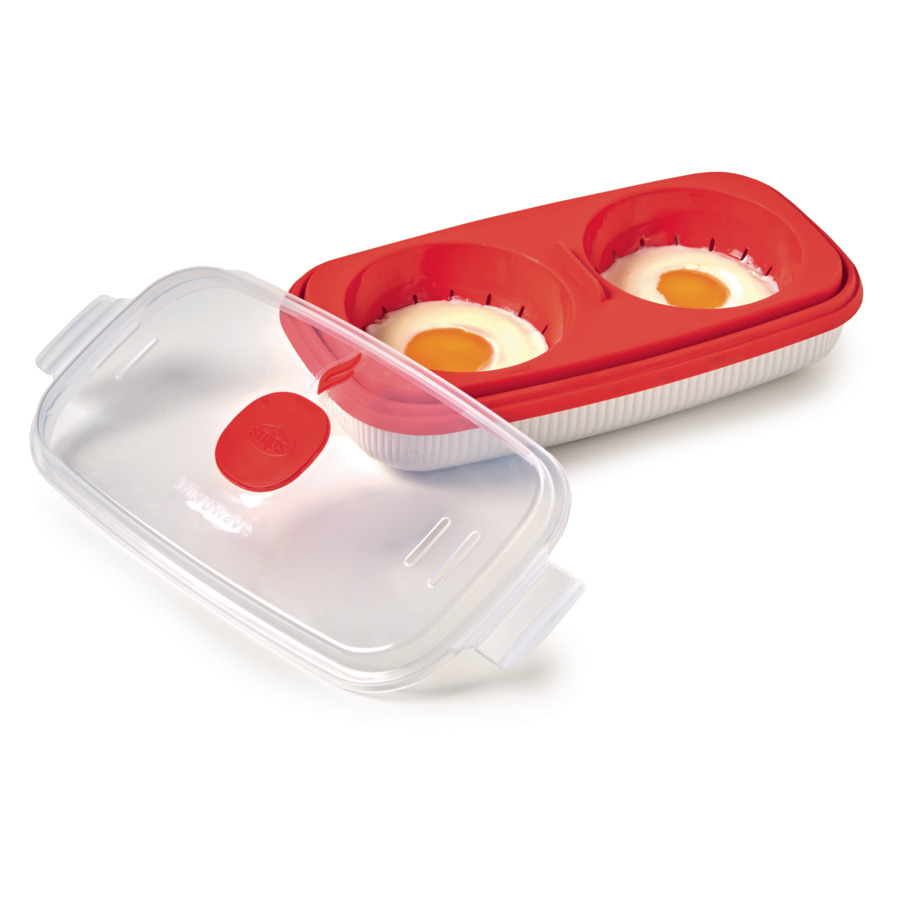 Контейнер для приготовления яиц пашот и омлета в СВЧ 750 мл, 24х13х6 см, пластик