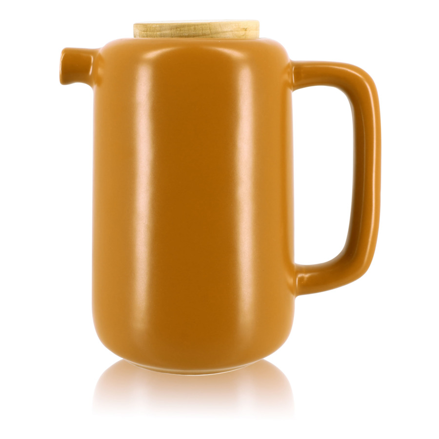Чайник заварочный OGO Outo с фильтром 900 мл, керамика, желтый