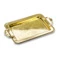 Поднос прямоугольный с ручками Queen Anne 40х25 см, золотой, сталь нержавеющая