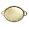 Поднос овальный с ручками Queen Anne 50х32 см, золотистый, сталь нержавеющая
