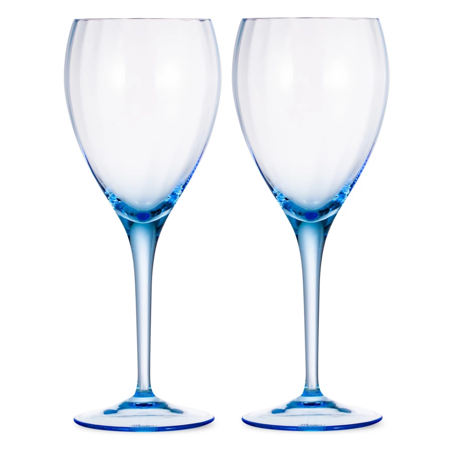 Набор бокалов для красного вина Moser Оптик 350 мл, 2 шт, аквамарин, п/к