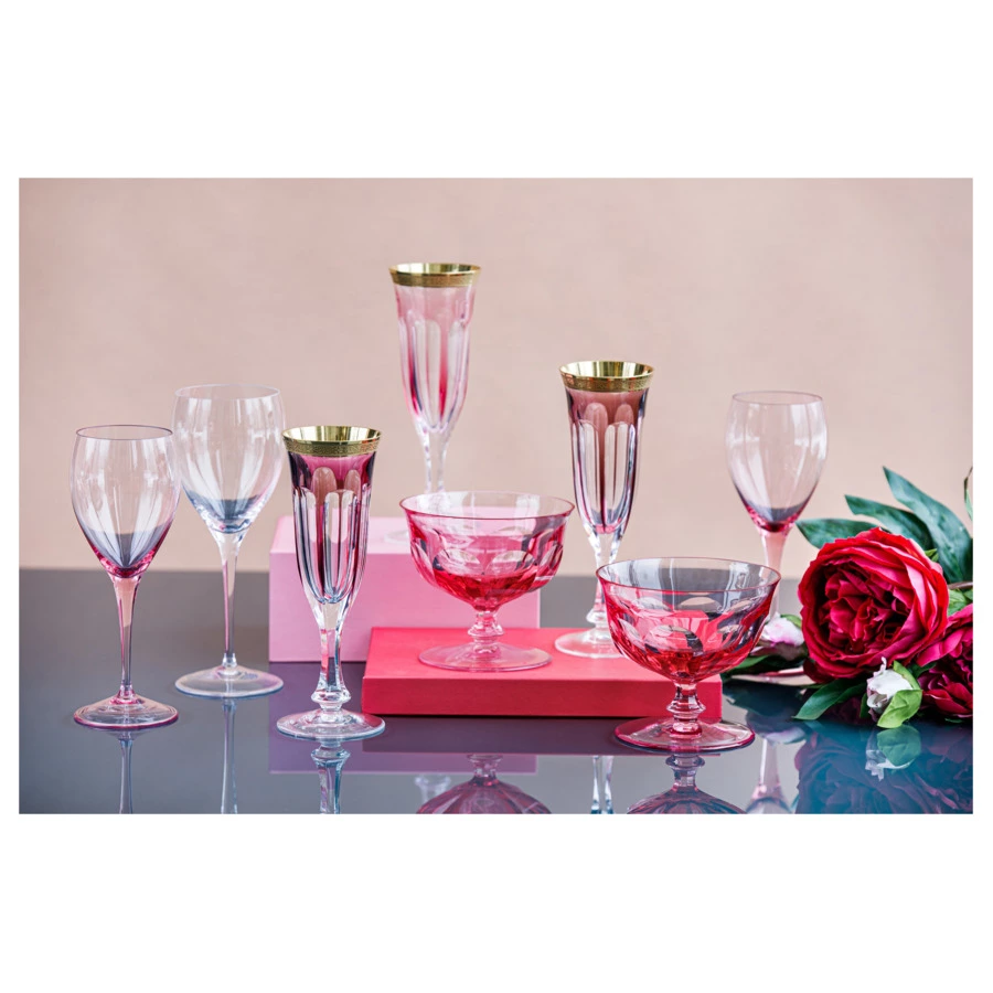 Набор бокалов для красного вина Moser Оптик 350 мл, 2 шт, розалин, п/к