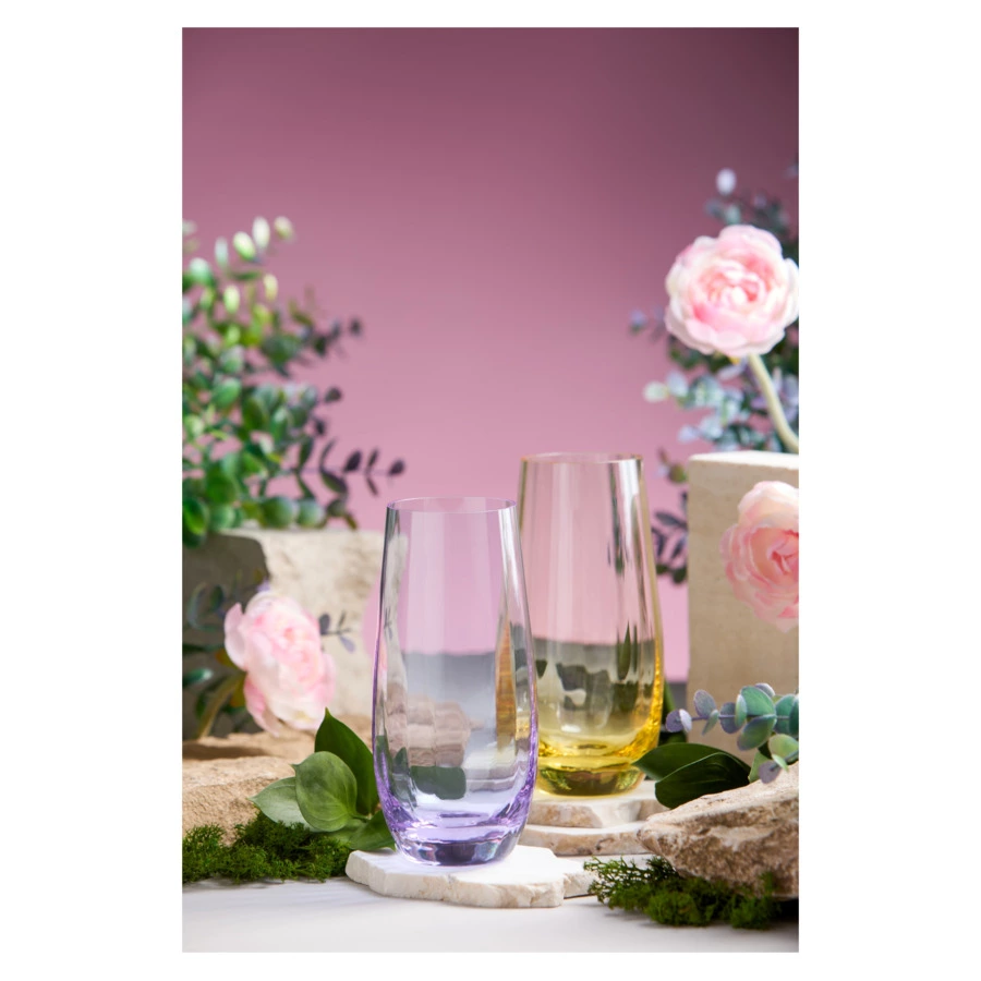 Набор стаканов для воды Moser Оптик 350 мл, 2 шт, желтый, п/к