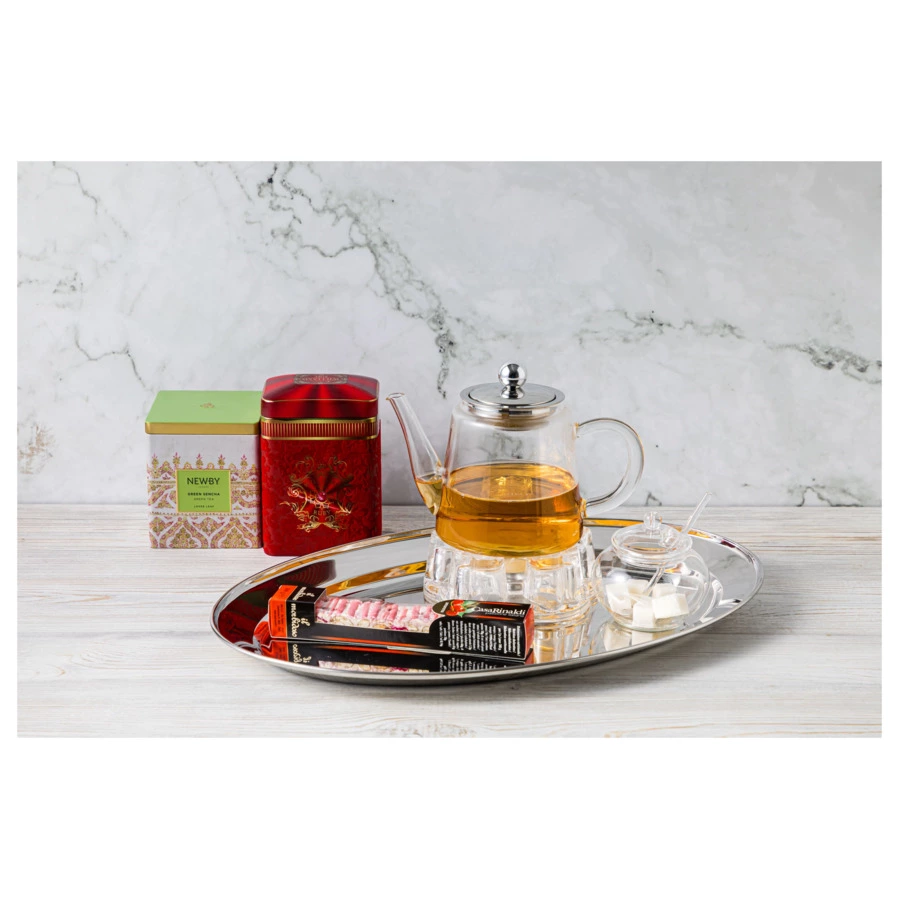 Поднос овальный Weis 45х30 см, h3 см, сталь нержавеющая