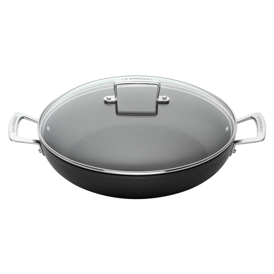 Кастрюля низкая с крышкой Le Creuset 30 см, алюминий кованый-Sale