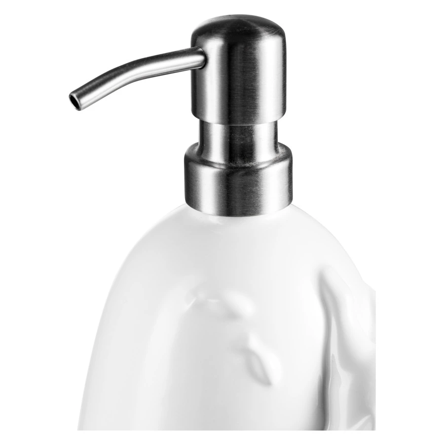 Дозатор для жидкого мыла Claystreet Кролики - чистюли Ныряльщица 670 мл, фарфор, белый