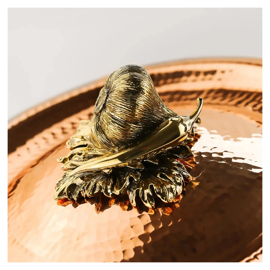 Кастрюля кованая с крышкой с лужением Кольчугинский мельхиор Чеснок 2 л, медь, чернение