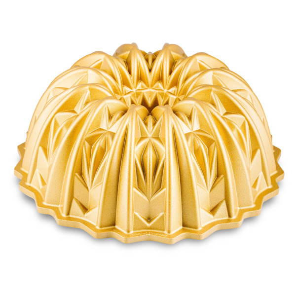 Форма для выпечки 3D Nordic Ware Граненый хрусталь 2,5 л, литой алюминий, золотая