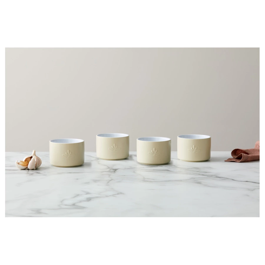 Набор форм для запекания Casa Domani Moderna 10 см, 4 шт, керамика, кремовый, п/к