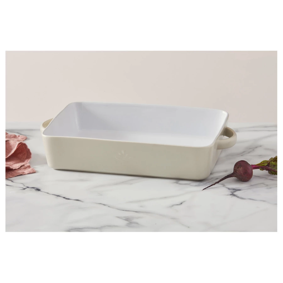 Блюдо прямоугольное Casa Domani Moderna 31х21 см, керамика, кремовый, п/к