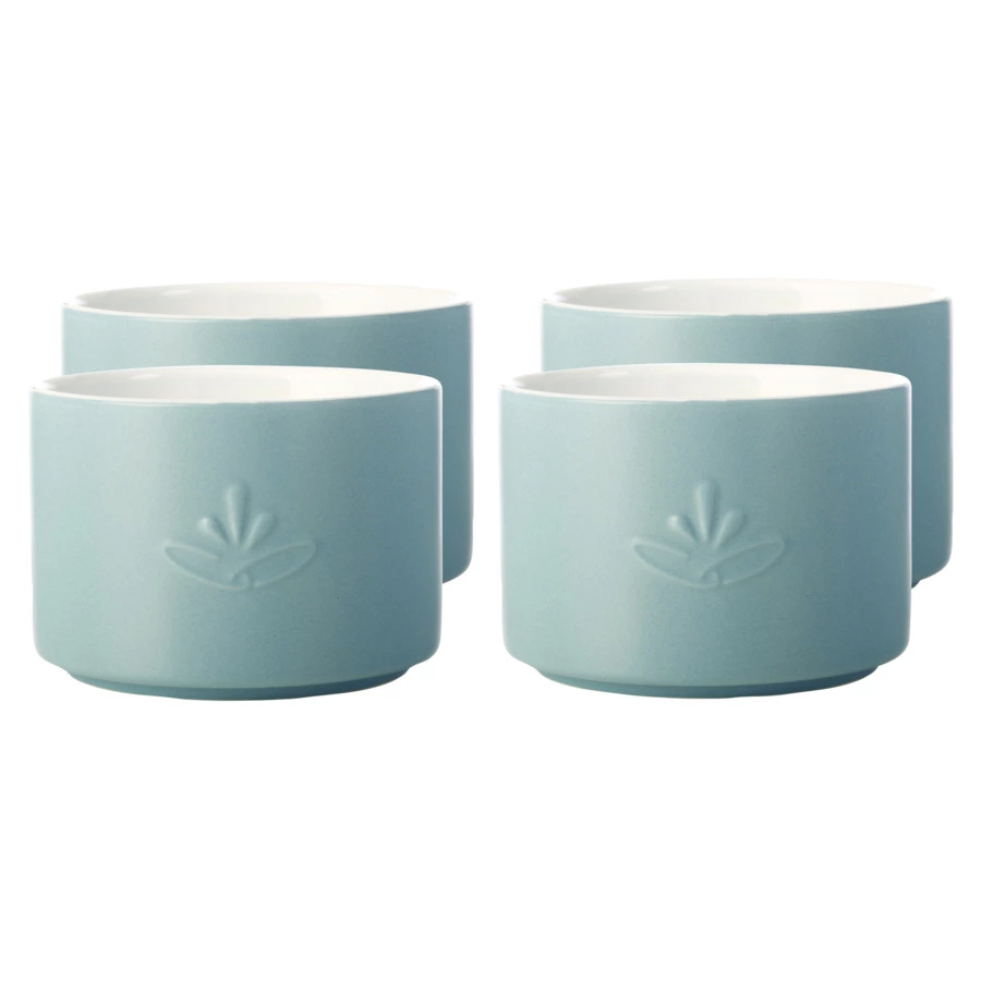 Набор форм для запекания Casa Domani Moderna 10 см, 4 шт, керамика, серо-голубой, п/к