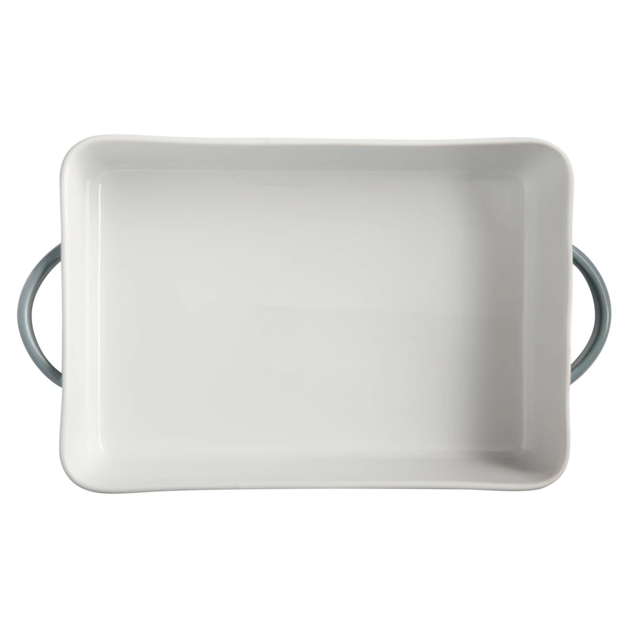 Блюдо прямоугольное Casa Domani Moderna 31х21 см, керамика, серо-голубой, п/к