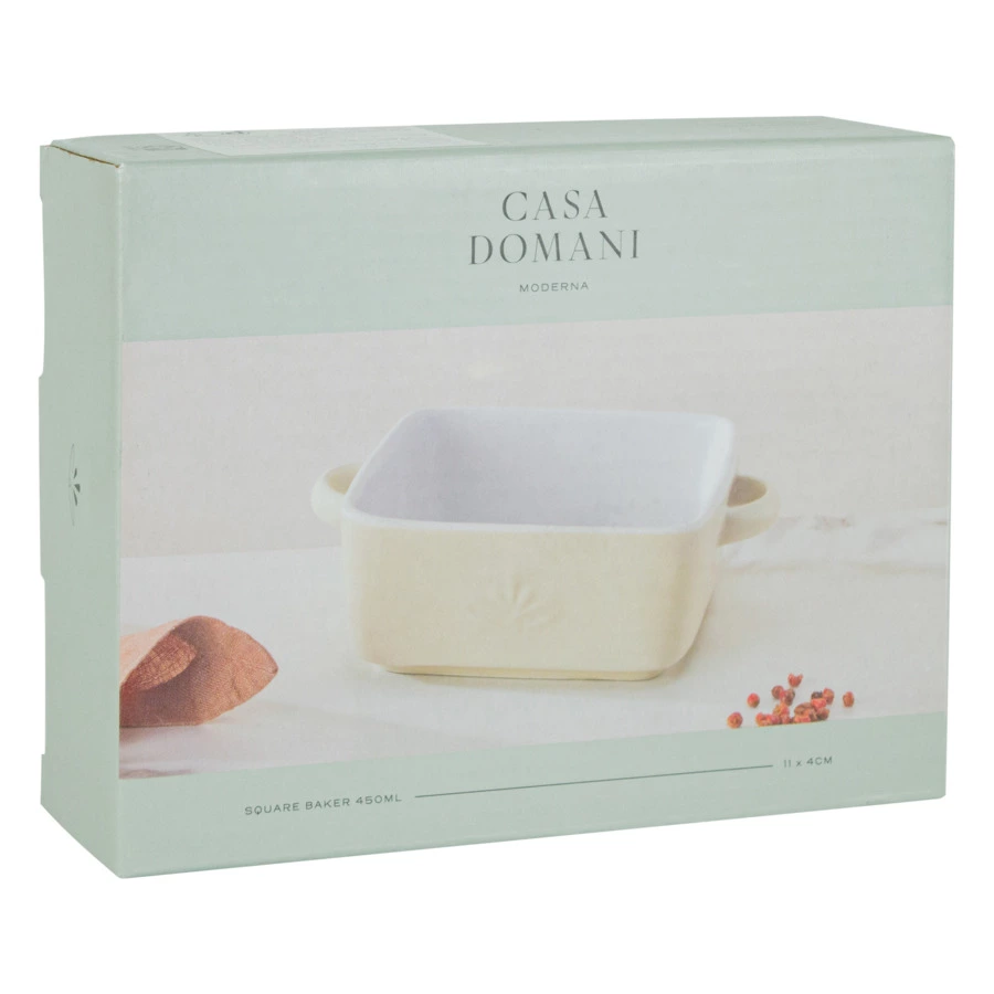 Блюдо квадратное Casa Domani Moderna 11 см, керамика, кремовый, п/к