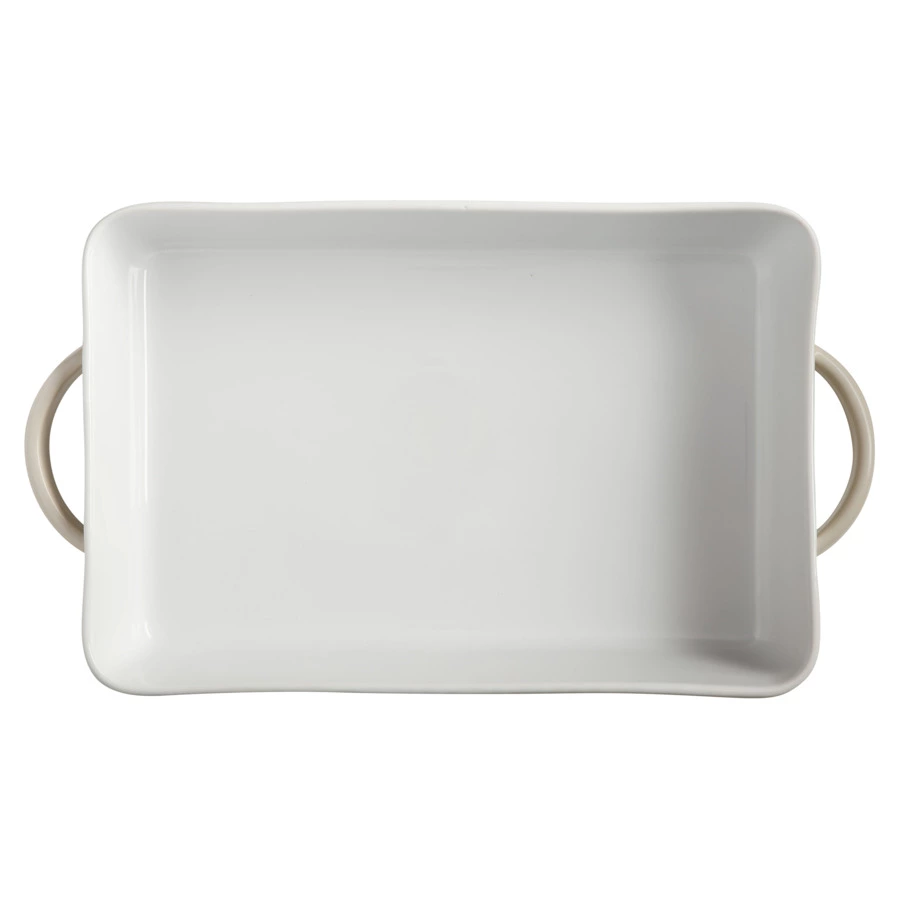 Блюдо прямоугольное Casa Domani Moderna 35х23 см, керамика, кремовый, п/к