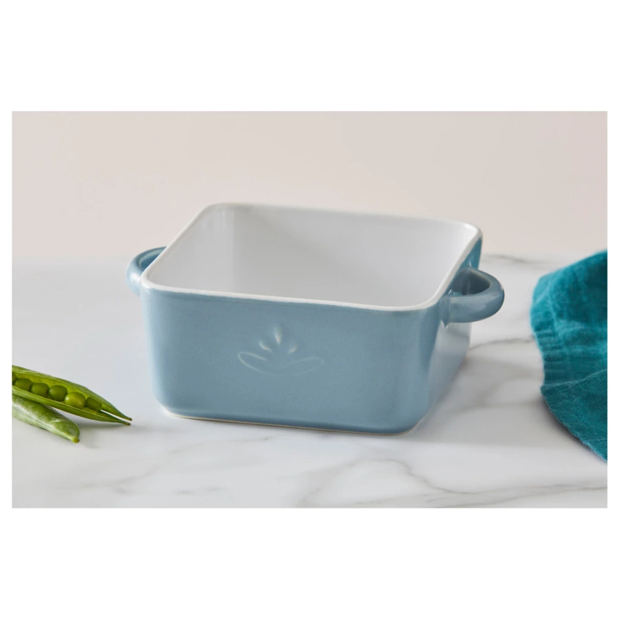 Блюдо квадратное Casa Domani Moderna 11 см, керамика, серо-голубой, п/к