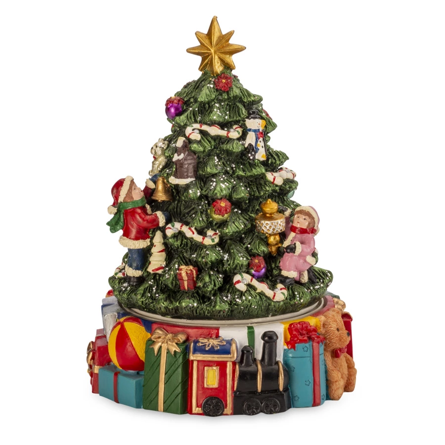 Шкатулка музыкальная Lamart Noel Наряжаем Елку, h17 см, крутящаяся