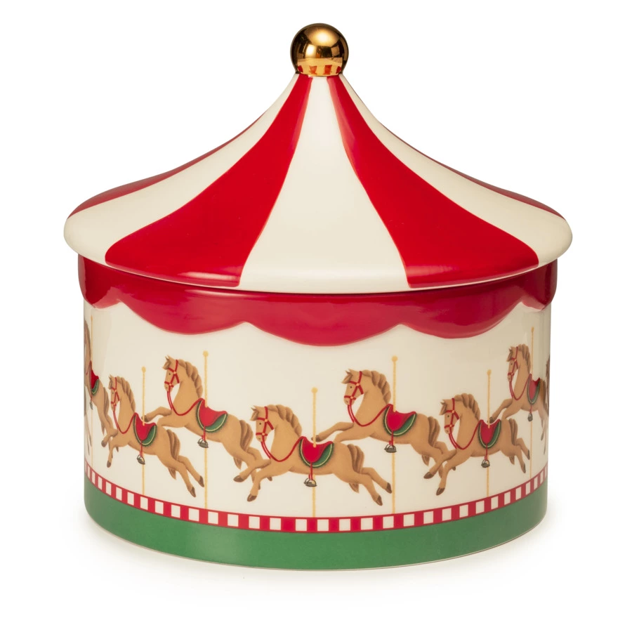 Банка для печенья Lamart Noel Карусель 18 см, керамика